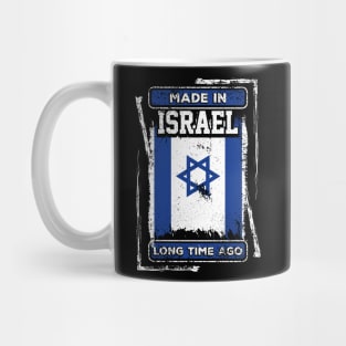 Israel Flag Born Distressed Novelty Gift Mug